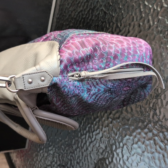 Aimee Kestenberg Beige and Purple Satchel - Picture 6 of 16